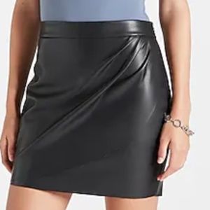 EUC faux leather mini skirt
